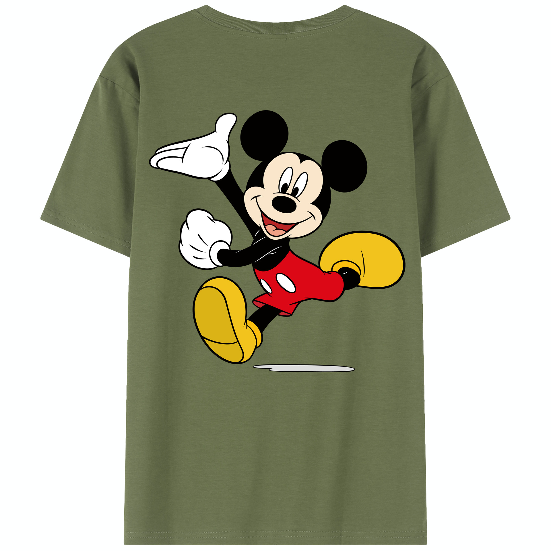 （画像用） ミッキーマウス Mickey Mouse 綿100％半袖Tシャツ（背面プリント）